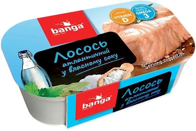Філе BANGA лосося власн/соку ж/б ключ 120г